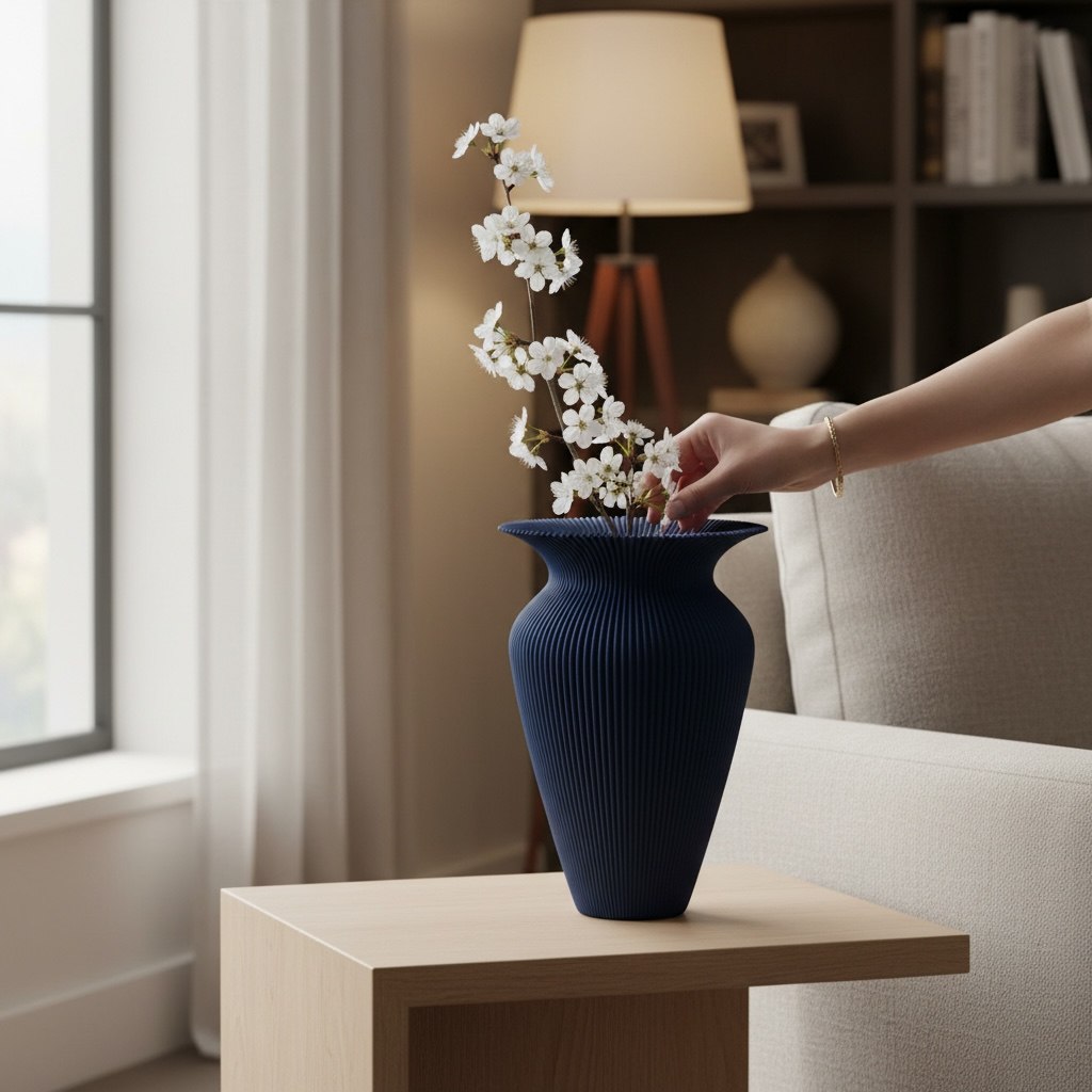 Oluklu Minimalist Dekor Vazo