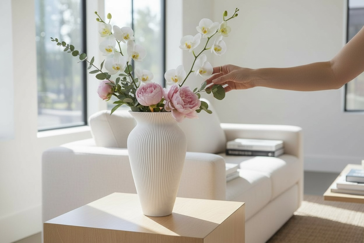 Oluklu Minimalist Dekor Vazo