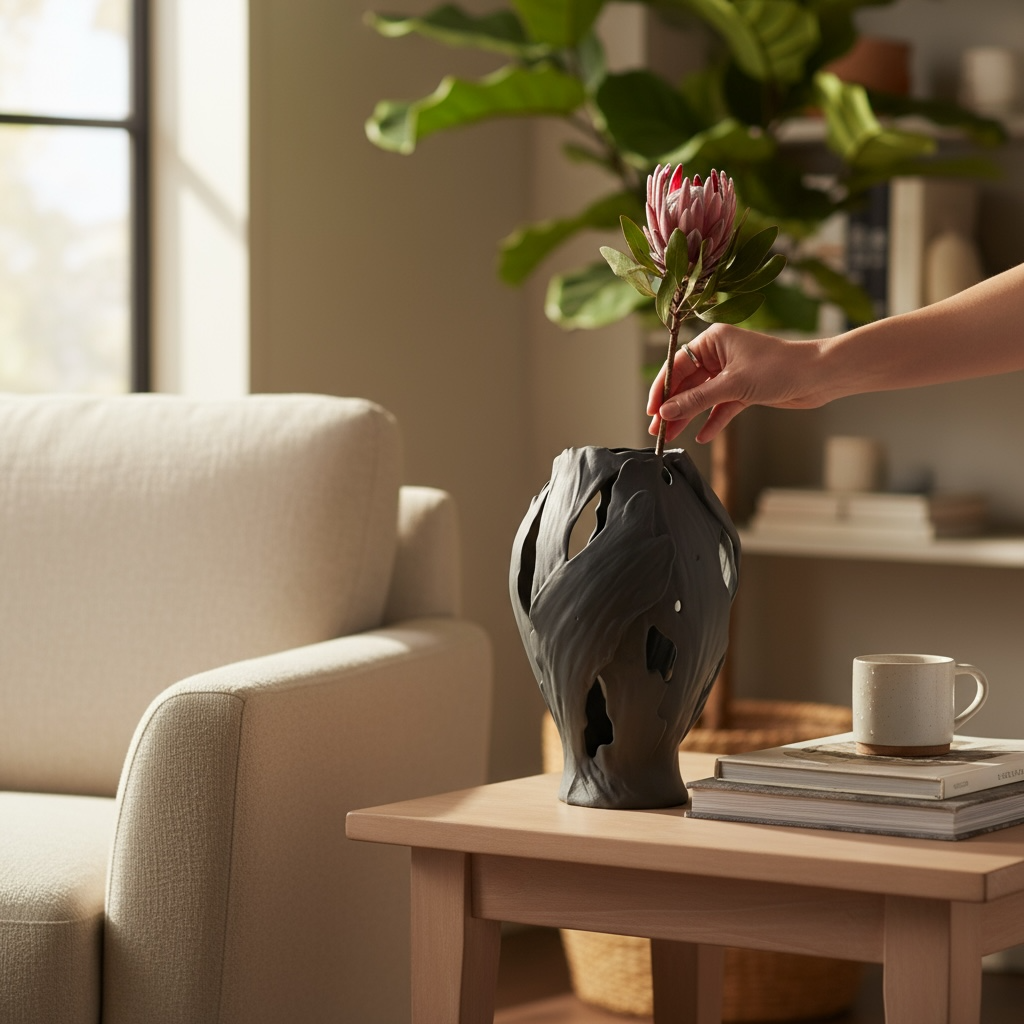 Dalga Formlu Dekoratif Vazo