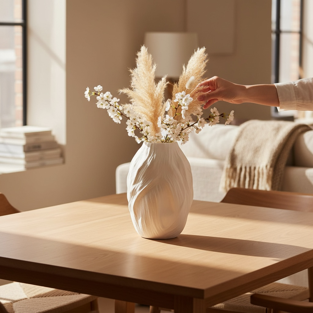 Esinti Dokulu Dekoratif Vazo