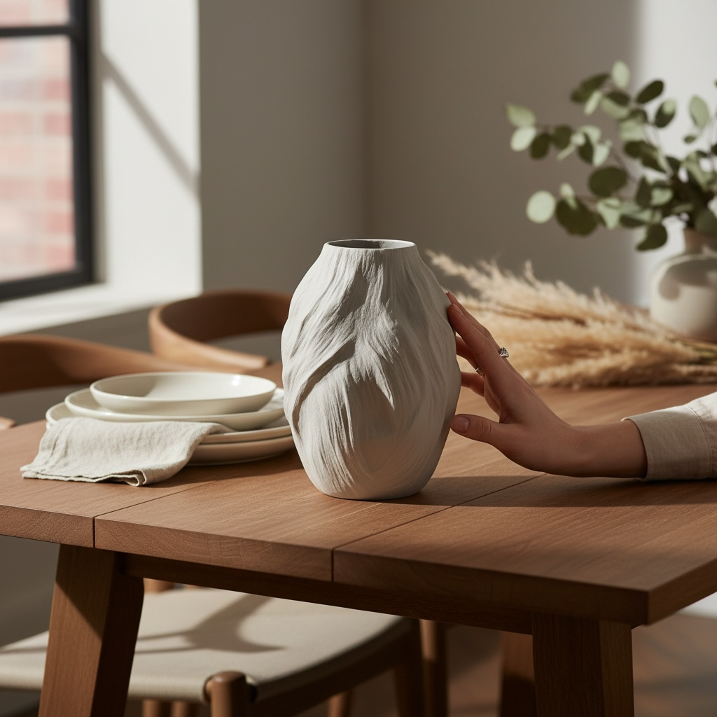 Esinti Dokulu Dekoratif Vazo