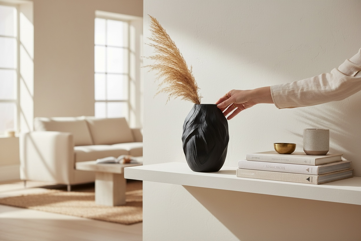 Esinti Dokulu Dekoratif Vazo