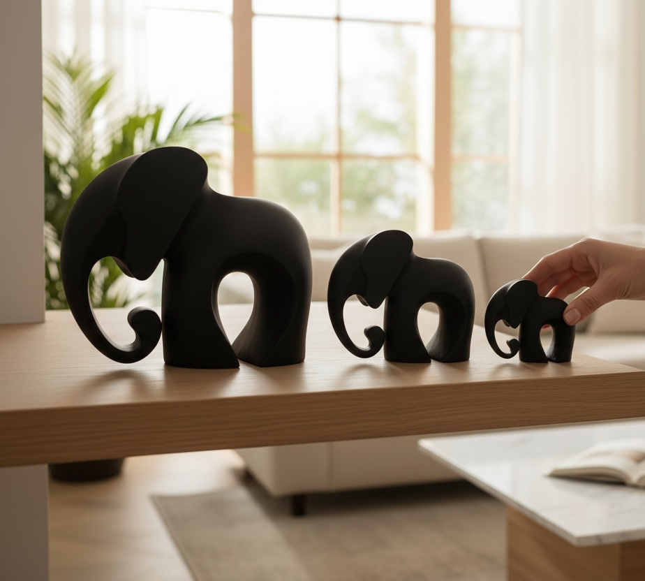 Dekoratif Fil Figürü 3’lü set