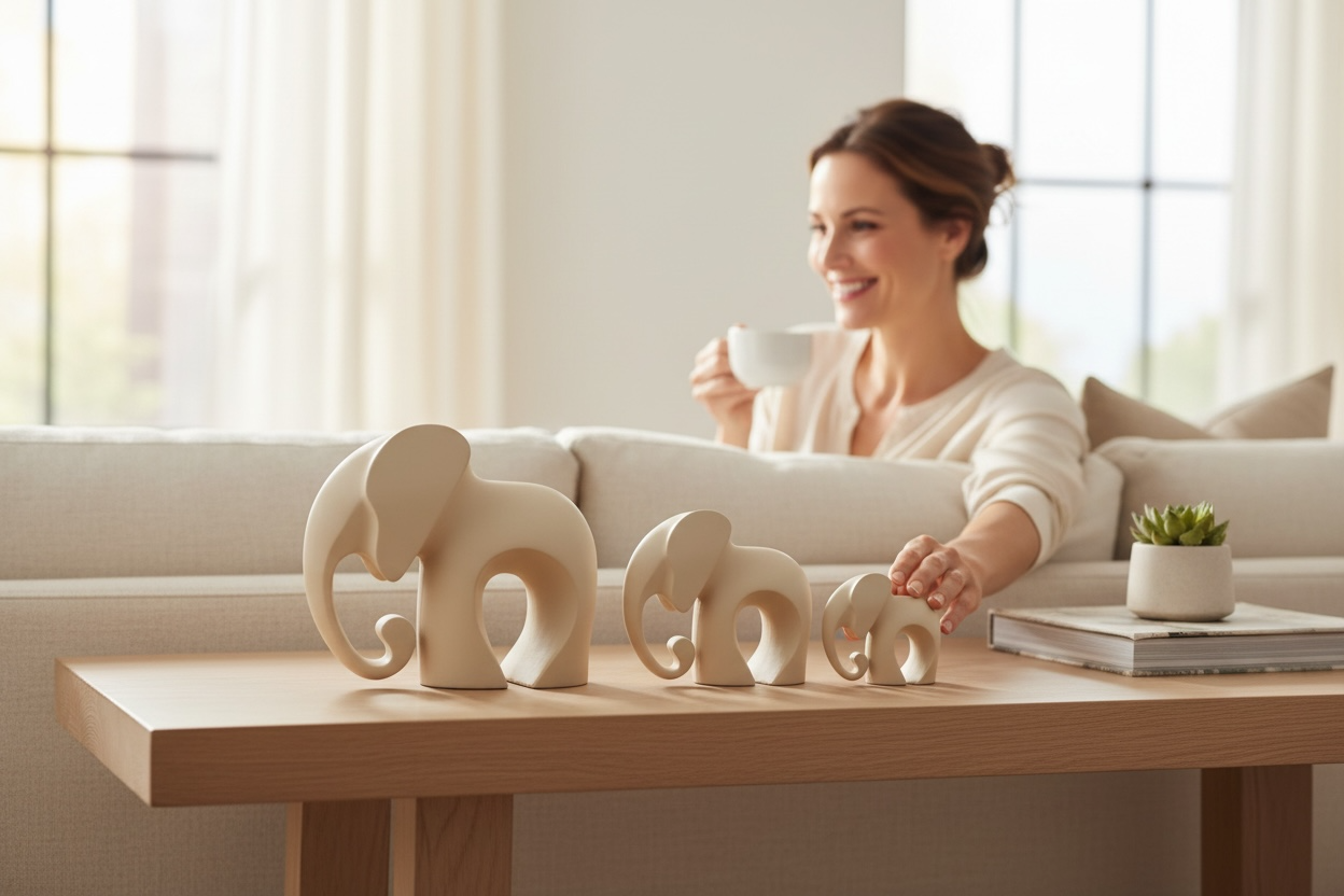 Dekoratif Fil Figürü 3’lü set