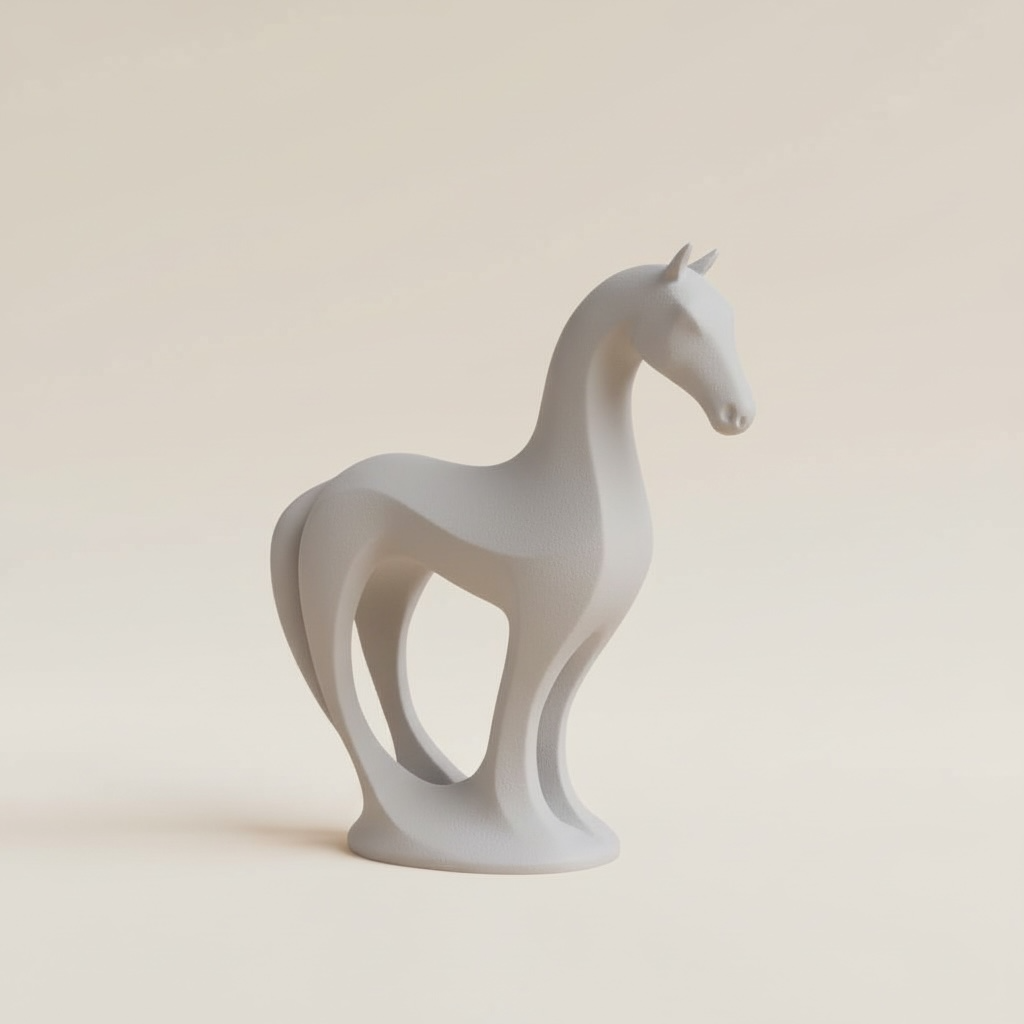 Modern At Heykeli Dekoratif Obje