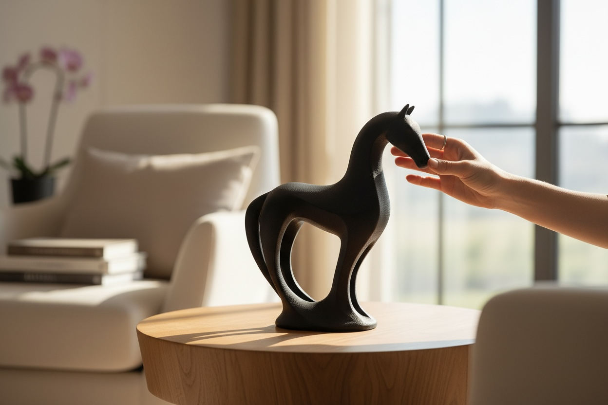 Modern At Heykeli Dekoratif Obje