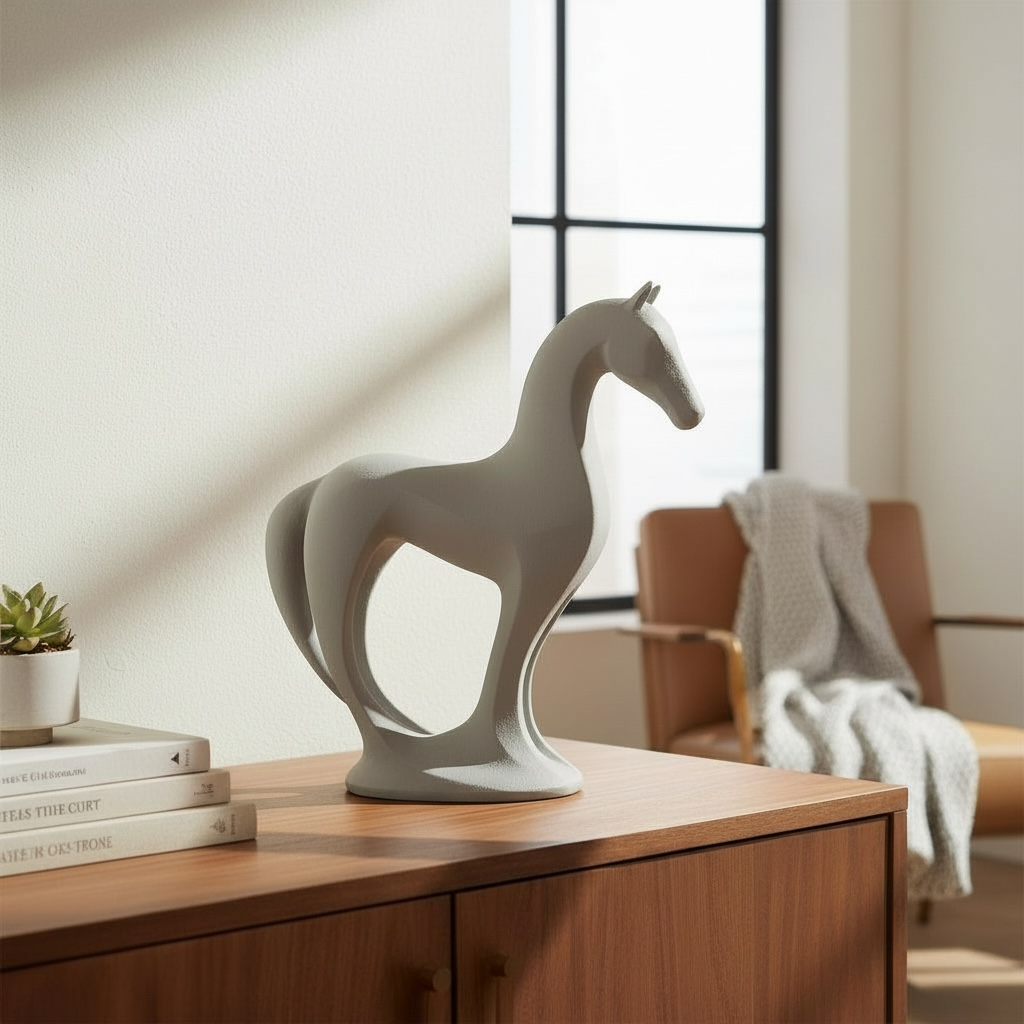 Modern At Heykeli Dekoratif Obje