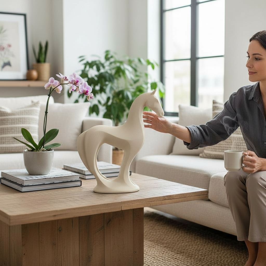 Modern At Heykeli Dekoratif Obje