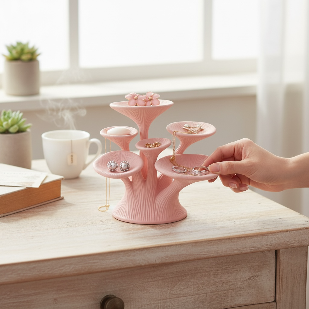 Mantar Formlu Takı Standı