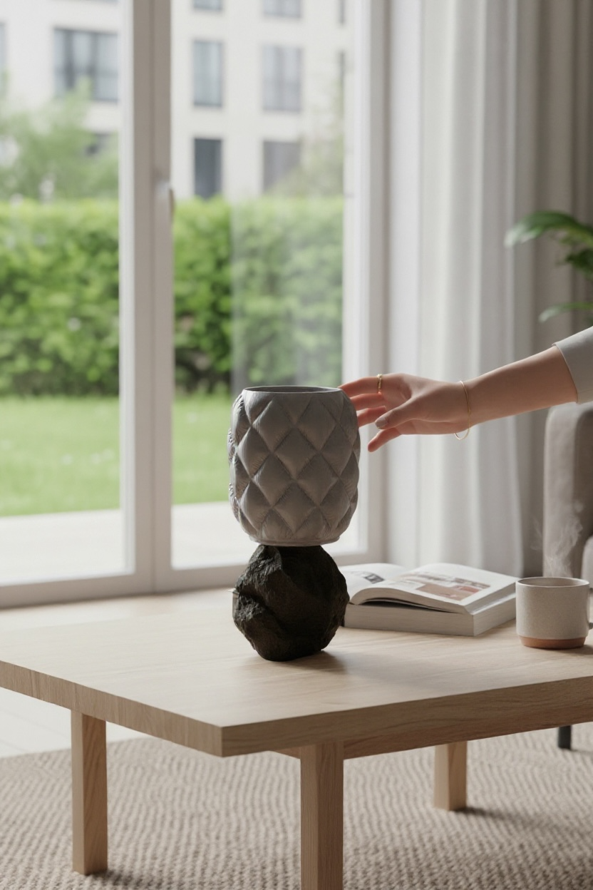 Geometrik ve Kaya Formlu lamba