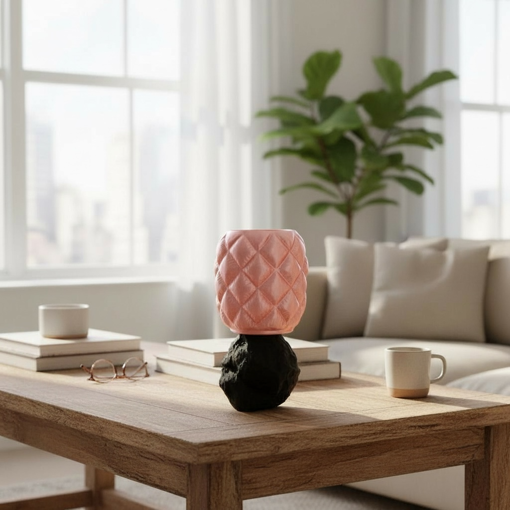 Geometrik ve Kaya Formlu lamba