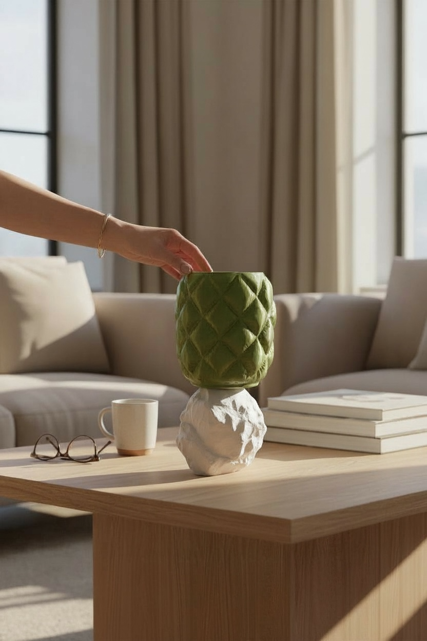 Geometrik ve Kaya Formlu lamba