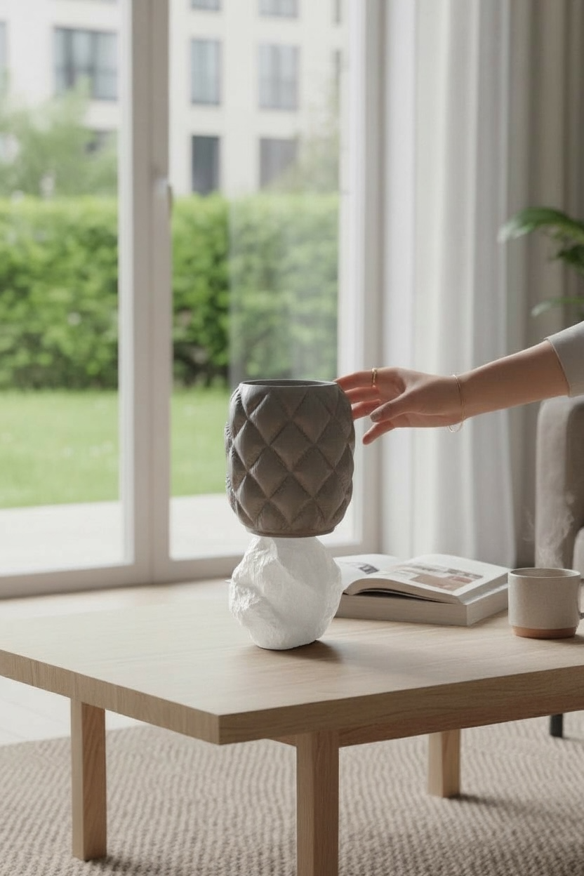 Geometrik ve Kaya Formlu lamba