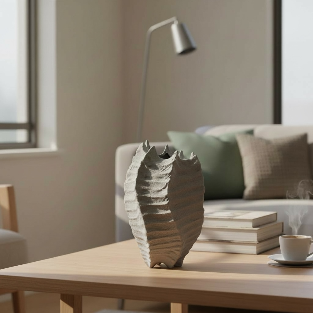 Organik Kıvrımlı Minimal Vazo