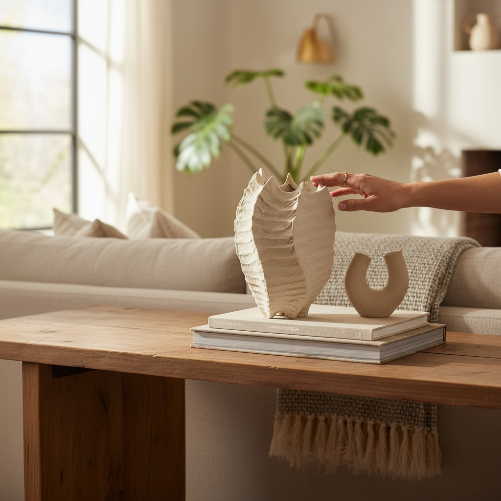 Organik Kıvrımlı Minimal Vazo