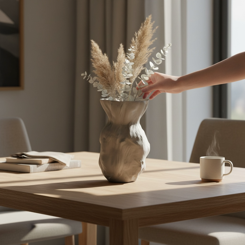 Modern Heykel Formlu Estetik Vazo